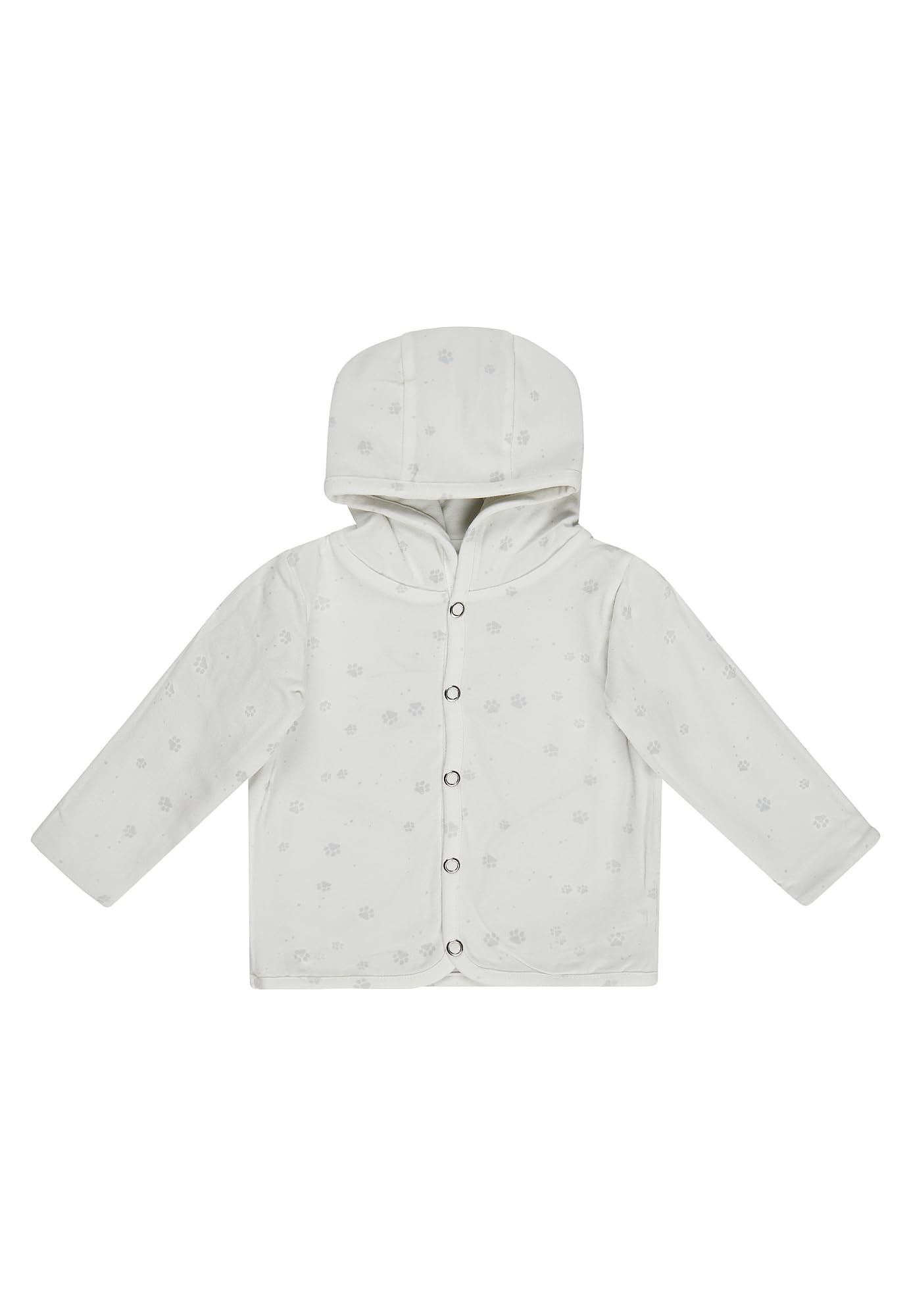 Sterntaler Baby Set - Strampler mit Langarm Body & Wendejacke – Baumwolljersey mit Pfoten-Motiv und Stickerei Hund Lucky – Strampler mit Knopfleiste und Babyjacke mit Kapuze – Farbe Silber – Größe 56