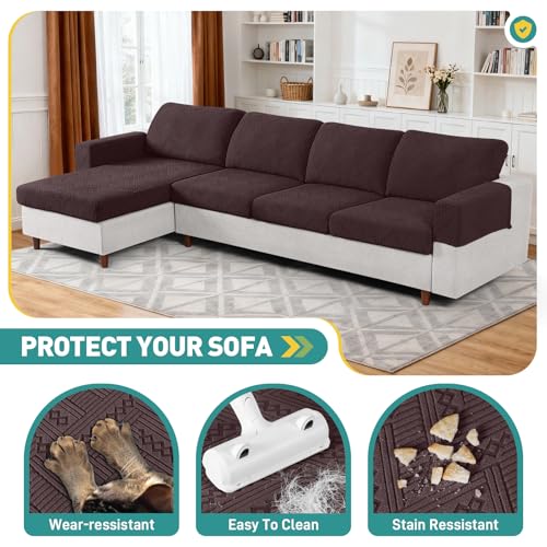 Ruaozz Stretch Sectional Couch Cushion Covers, Washable Furniture Protector - image 6