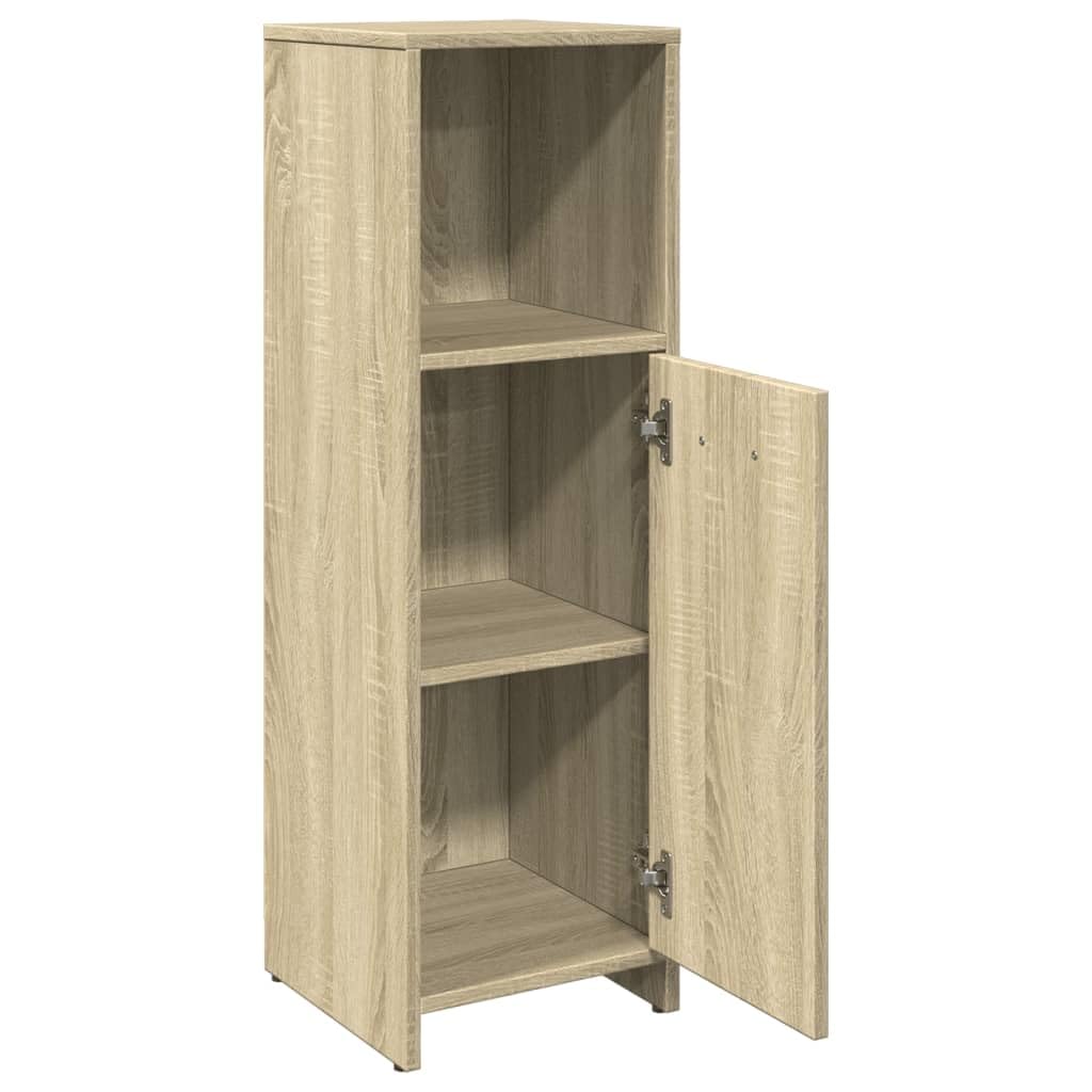 vidaXL Armario de baño Madera contrachapada Color Roble 30x30x95 cm, Armario, Armario de Almacenamiento, Estante de lavadero, Estante
