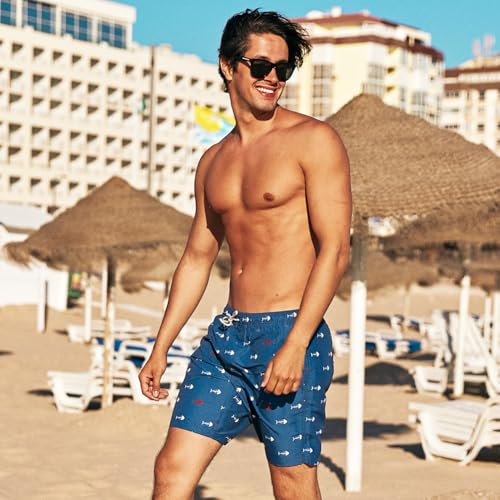 Image of maamgic Mens Swim Trunks Quick Dry Swim Shorts with Mesh Lining Funny Swimwear Bathing Suits 7inch