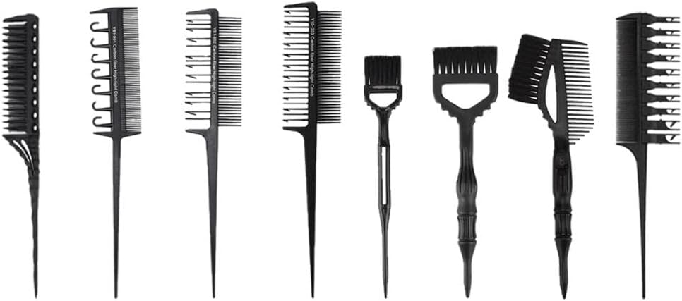 プロフェッショナルサロンヘアティントカラー染色ブラシコームセット - 完璧なハイ、バレイジ、マイクロブレイディングのためのファイバー