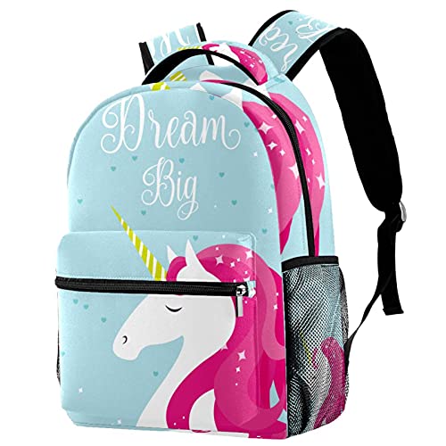 Sac à dos licorne avec véritables fleurs - Cartable ado fille multicolore