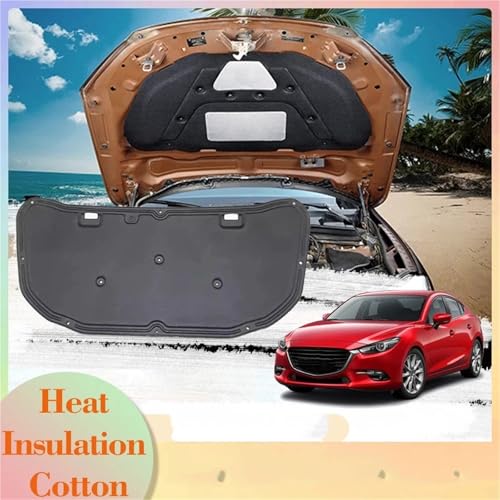 Coussin d'isolation de capot pour Mazda 3, doublure premium