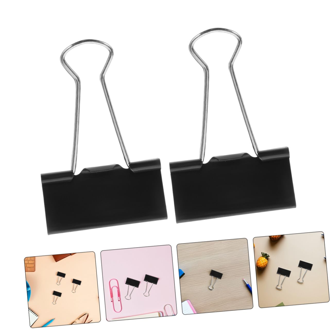 Baluue 60piezas Clips Grandes de Carpeta de Metal para Oficina Profesores Estudiantes y Negocios Clips Metálicos para Encuadernación