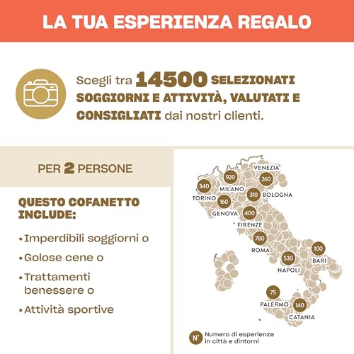 Smartbox - Cofanetto Regalo Per Uomo O Donna - Magiche Emozioni Per Due - Idee Regalo Originale - Un Soggiorno O Una Cena O Una Pausa Benessere O Un'attività Di Svago Per 2 Persone - 3