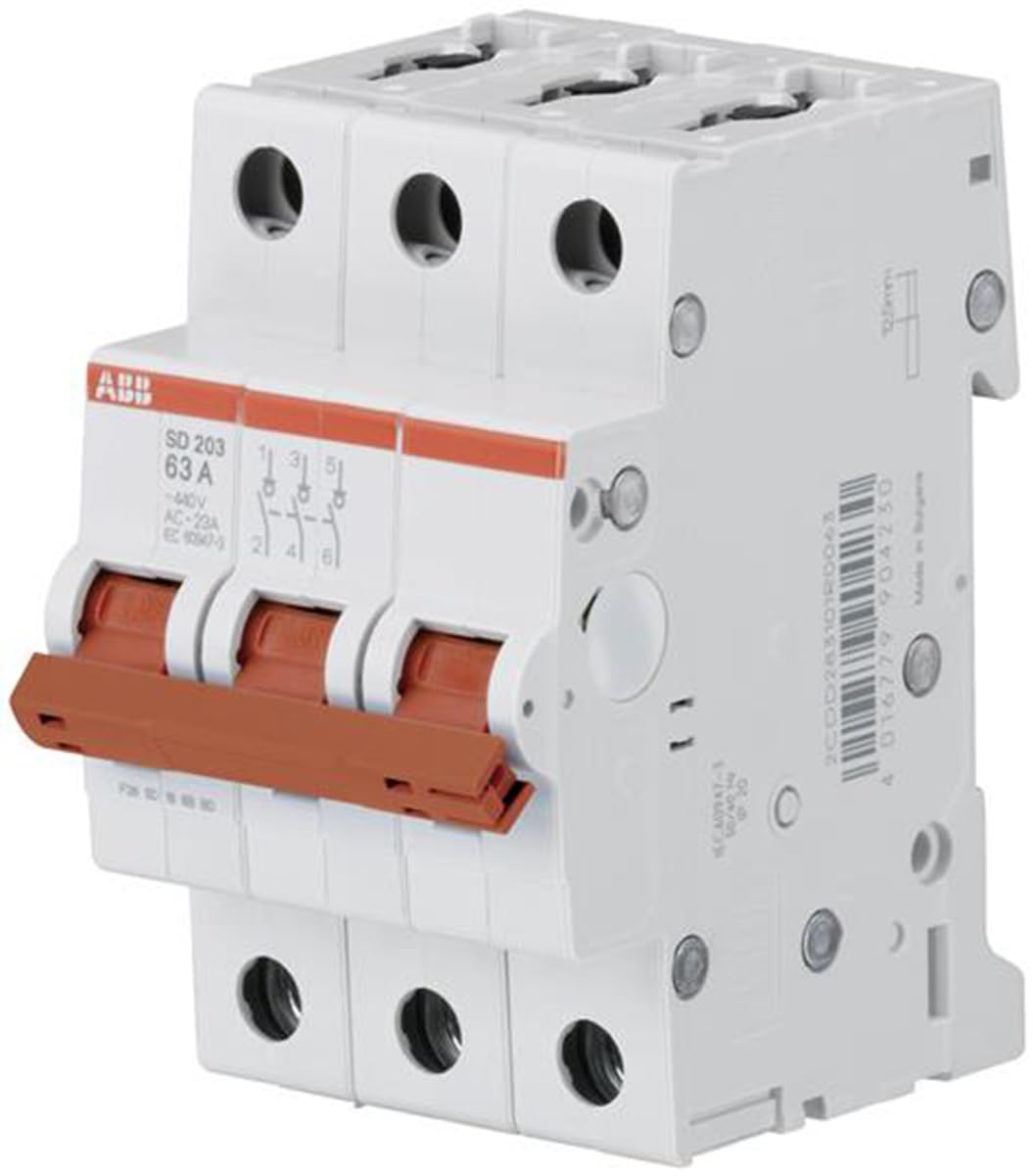 ABB SD203/32 Hauptschalter (3-polig, 32 A, rot)