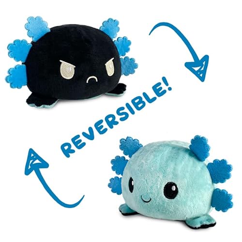image for TeeTurtle - The Original Reversible Axolotl Plushie - Blue + Black - C