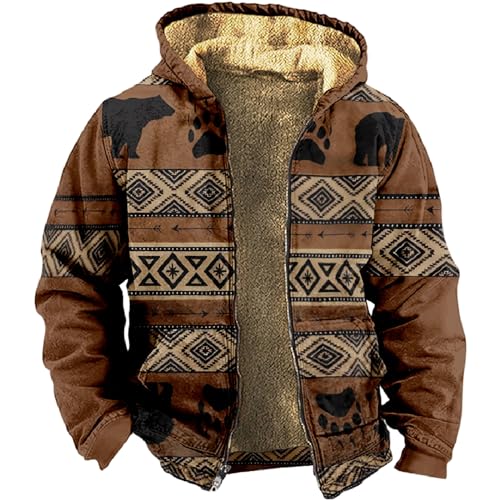 Sudadera con capucha térmica REPALY para hombre con forro polar sherpa contra el frío