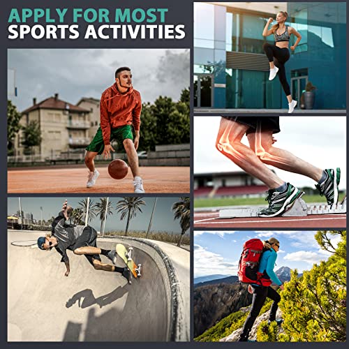 Ruilaibao 2 Packs Long Full Leg Knee Brace, Compression Knee Sleeves Support Relieve Pain from Acl,Pcl, Meniscus Tear, Arthritis, Tendinitis, Men and Women (Large, Blue)