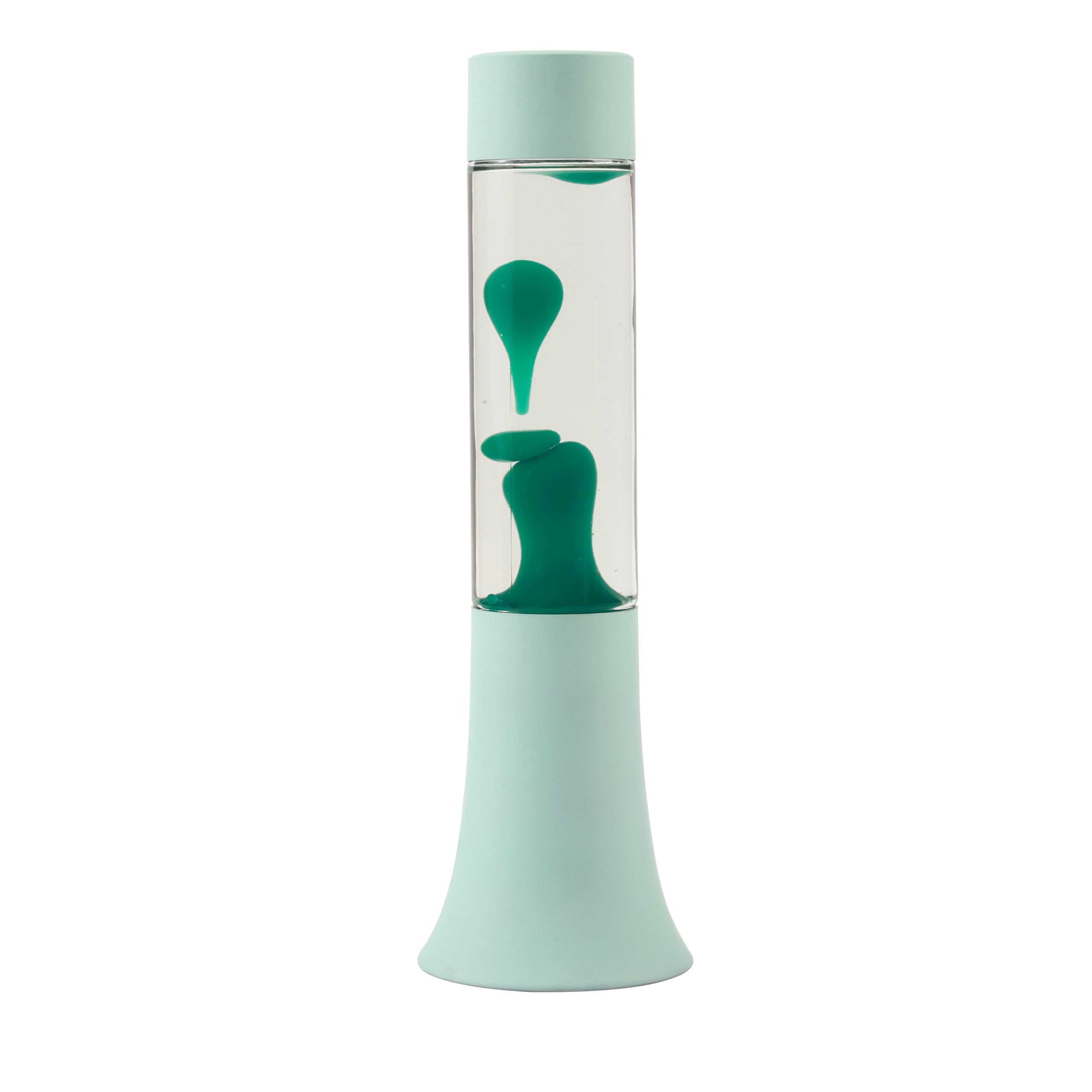 I-TOTAL® - Lámpara de lava pequeña, efecto burbujas, lava lamp de color (verde pastel) - 30 cm