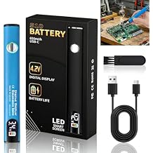Cordless Soldering Iron Kit, Rechargeable Cartridge Battery Pen, 3-Temp Heating, Thread Burner Pen, 510 Thread Universal Connector, for Knitting, Leather Crafts, Sewing, Weaving, Wax/Wood Carving