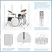 Drum Shield | Portable 5-Panel 2ft x5ft Acrylic Sound Barrier | Full-Length Stainless Steel Hinges | Drum Cage for Home, Church, Practice & Performances.