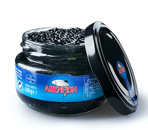 Eurocaviar - Shikran - Perles de caviar de hareng fumé noir 3,52 oz [100 g]