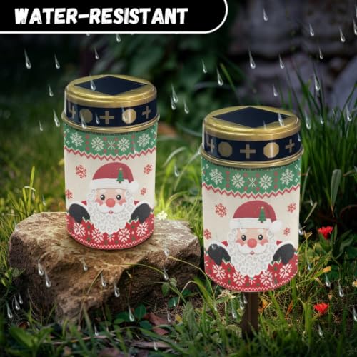 Image of Santa Christmas Cemetery Solar Lights Flameless Candles, 2 Pcs