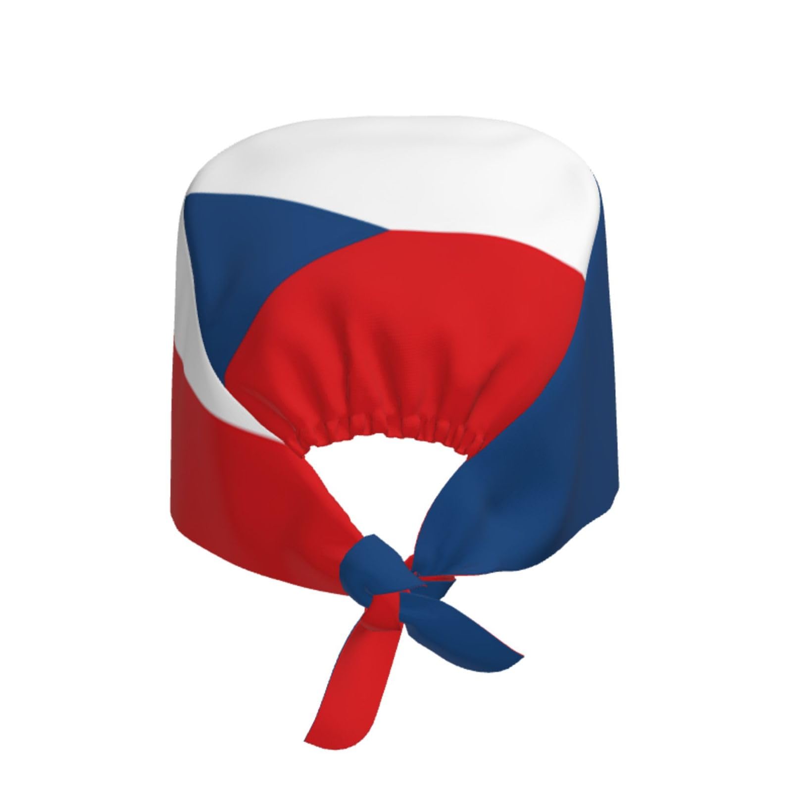 YYHWHJDE Breathable Work Hat Flag of The Czech Republic Prints Adjustable Comfortable Chef Hat for Women & Men Black