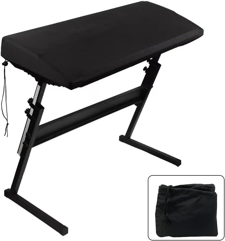 Piano Keyboard Dust Cover, lyfLux 88 Keys Electronic Piano Music Keyboard Piano Dirt Proof Cover with Elastic Cord Locking Clasp, Black