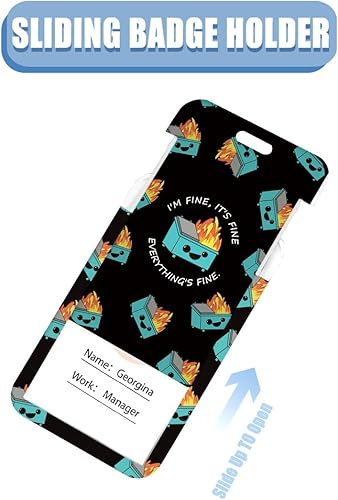 Miniatura 4 de Carrete retráctil para tarjetas de identificación con colgante y llavero para tarjeta de fuego, protector de identificación vertical para enfermera,