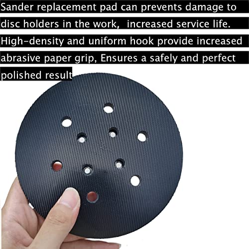 6 Inch Hook & Loop Sanding Pad with 6 Holes - Ideal Replacement for Ridgid R2611 Random Orbit Sander, Works Seamlessly with 6 Inch Sander Discs by Tockrop - Used condition - Image 4