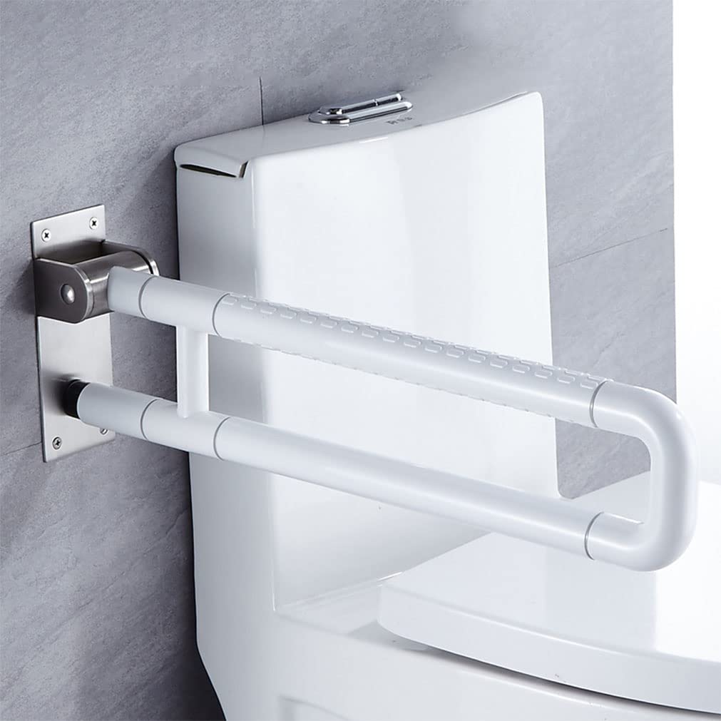 Marco de Inodoro, asideros para Inodoro, Barra de Seguridad para baño, Barra estándar, Ayuda para baño (Amarilla, 80 cm) (te 60 cm)