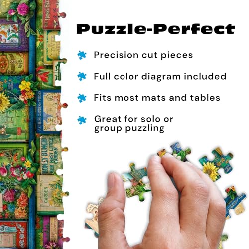 Buffalo Games, Aimee Stewart, Vintage Summer Books (Vintage Summer Books), 1000 Piece Jigsaw Puzzle for Adults, Challenging Puzzle, Perfect for Game Nights, Finished Size is 26.75 x 19.75 Inches