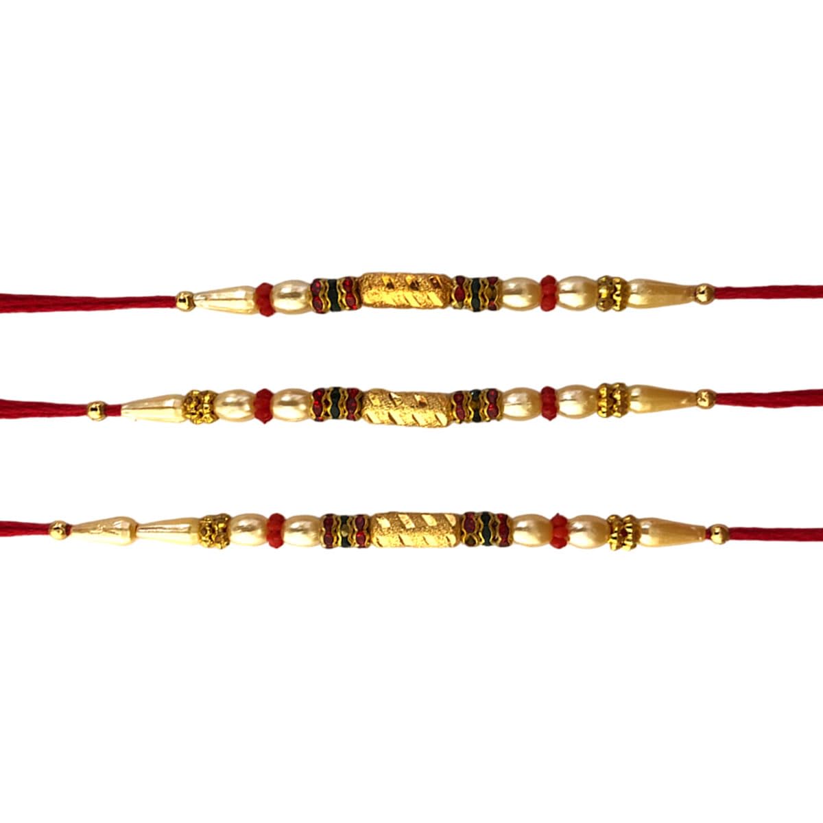 Lot De 3 Bracelets Rakhi Pour Frère - Cadeau Traditionnel Indien Pour La Fête De Raksha Bandhan