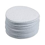 uxcell 50 Pcs 3-Inch Aluminum Oxide White Dry Hook and Loop Sanding Discs Flocking Sandpaper 400...
