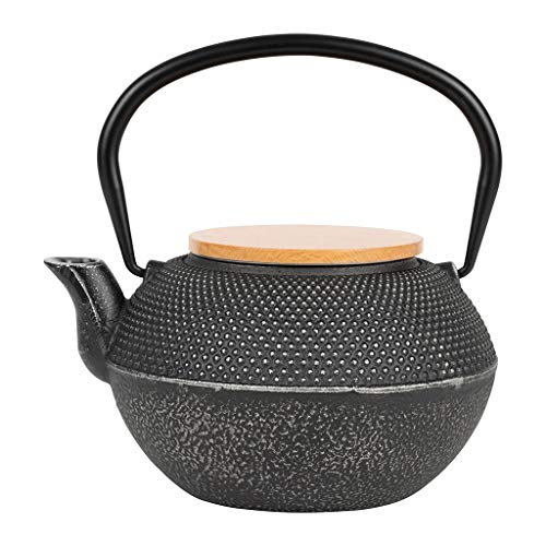 SEMA DESIGN - Théière Fonte Picots Noir Argente 1L Dimensions: 18 x 16 x 11.5 cm