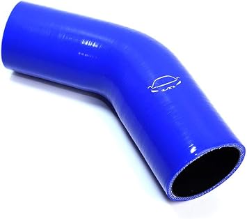 LTI Universal 51mm to 57mm 4-Ply Reinforced High Performance 2"-2.25" ID 45 Degree Elbow Reducer Coupler Silicone Hose 2"-2.25" BLUE