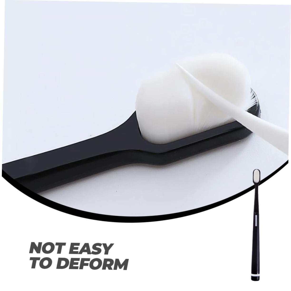 Spazzolino da Denti Manuale 4 Pezzi Set Adulti Setole Morbide | Bianco e Nero, Superficie Liscia, Non Si Deforma, Penetra negli Spazi tra Denti