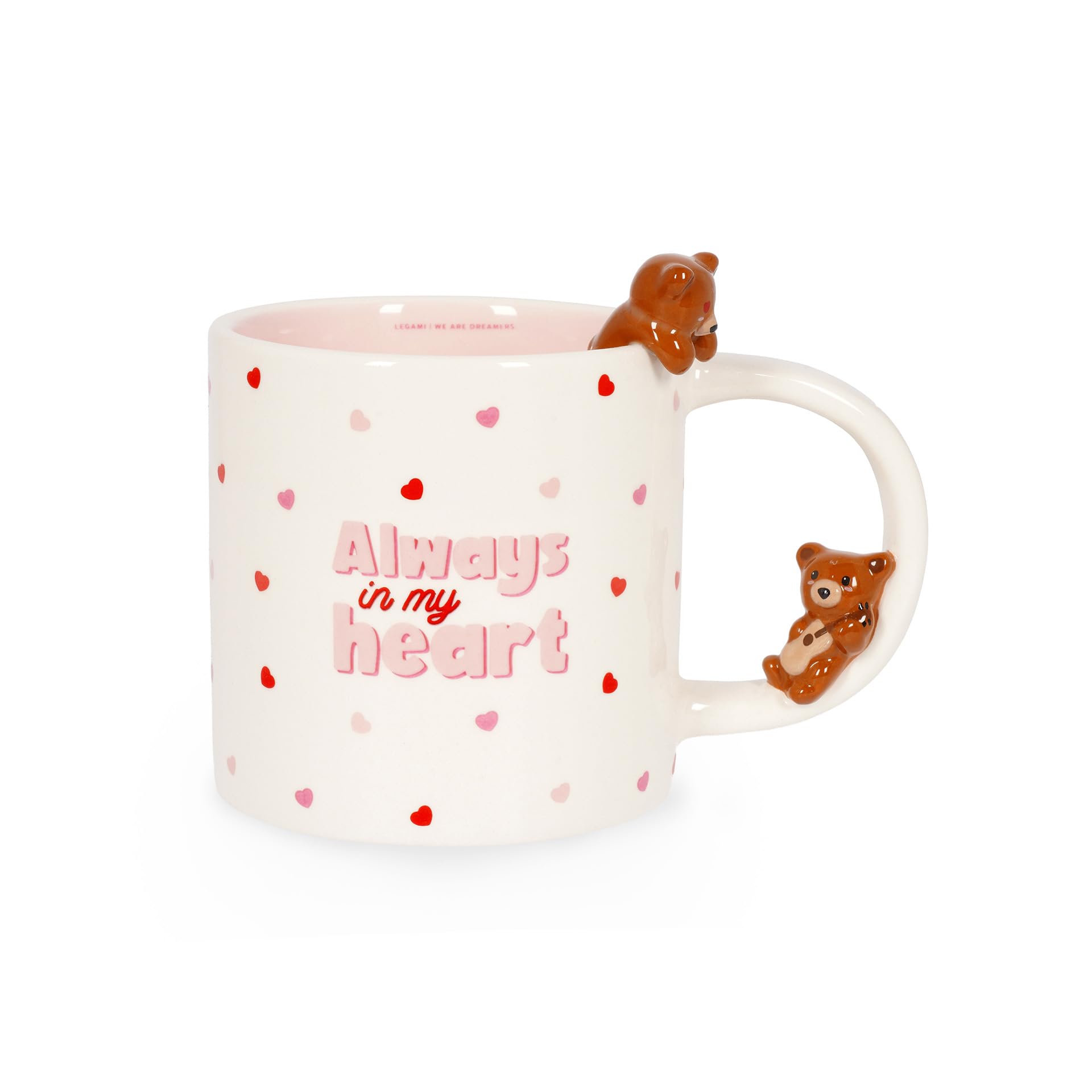 Legami - Too Cute to Handle Stoneware Mug - Teddy Bear Theme, Dishwasher Safe, 350ml Capacity