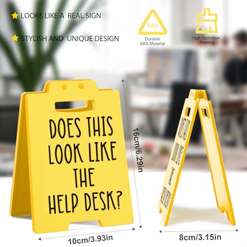 Funny Office Desk Sign – Sarcastic Cubicle Decor for Coworker, Boss, Employee – Gag Gift for Birthday, Christmas, or White Elephant