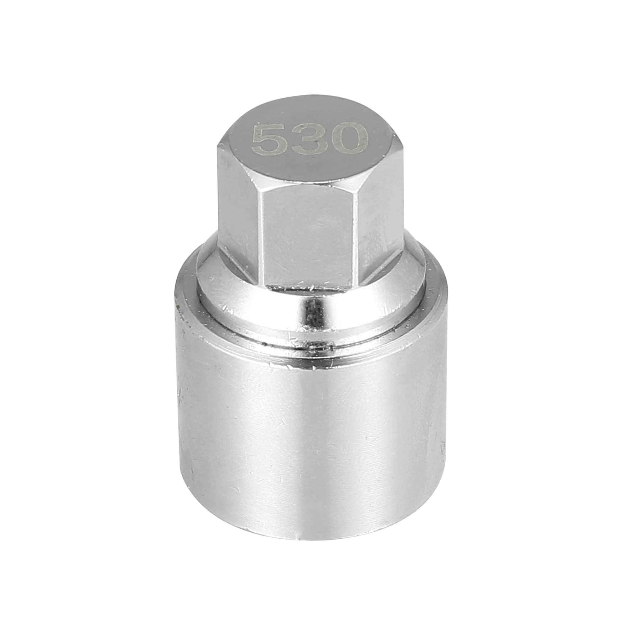 X AUTOHAUX 530 Clé Démontage Écrou Antivol Roue Pour VW Touareg 1pc | Métal, Argenté, Pour VW Scirocco Magotan Phaeton Tiguan, 4.1x2.9cm, Int. 2.4cm, Antirouille, Durable