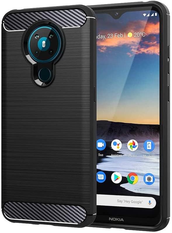 Image of Hybrid Carbon Fiber Back Case for Nokia 5.3 (Black)
