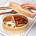Miraclekoo Wooden Lunch Box for Kids/Adult,Japanese Bento Box with divider Wood Bento Lunch Box for Picnicking Office Hiking Camping