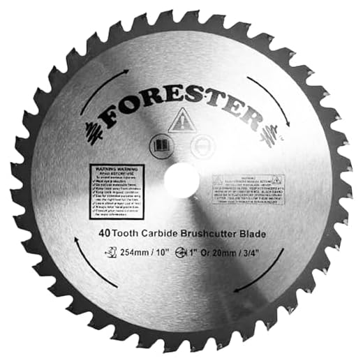 FORESTER Carbide Tip Brush Cutter Blade - 10in x 40 Teeth | Fits Most Straight Shaft Trimmers | Conversion Kit Sold Separately