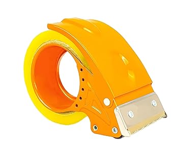 PEGRIM Prosun Metal Heavy Duty Anti Rotary Tape Dispenser (for 3 Inch OPP Tape) Tape Cutter (Random Color)