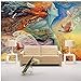 Produktbild Wandbild Tapete 3D Persönlichkeit Abstrakte Figur Graffiti Wandmalerei Kino Bar Ktv Schlafzimmer Tv Hintergrund Foto Seidentuch-(W)300x(H)210cm
