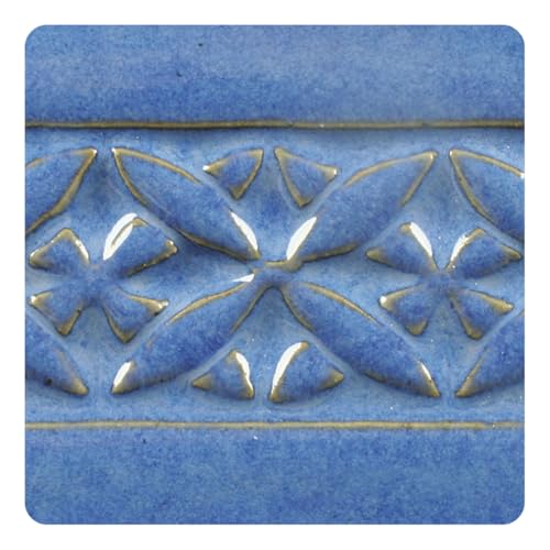 Image of Amaco Potters Choice Hi Fire (Cone5-6) Glaze - Pint # PC-23 -Indigo Float