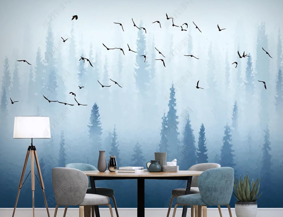 Papier peint intissé bleu lavable et résistant 150x105cm - 2