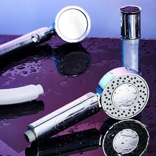 Honseadek Cabezal de ducha presurizado de doble cara con patrones de pulverización ajustables para uso en baño de alta presión, boquilla desmontable ABS de ahorro de agua con 3 modos