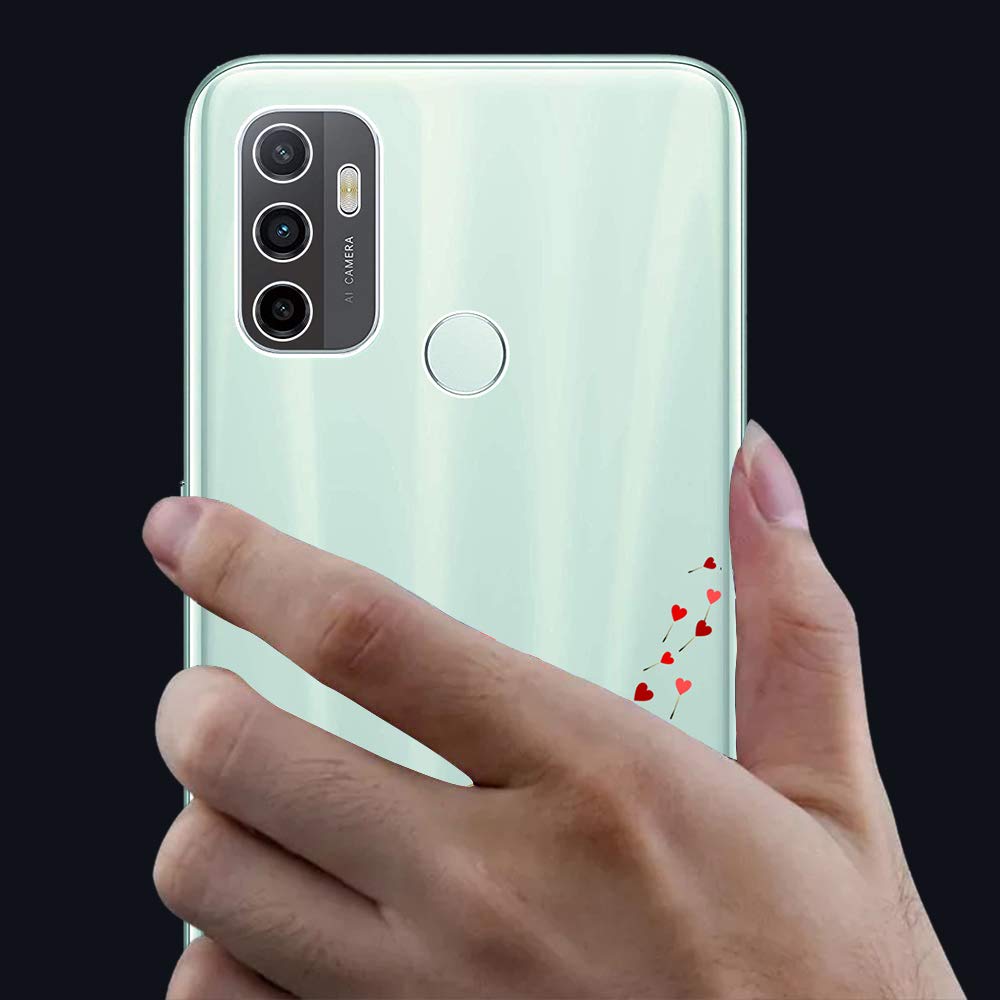 Cover Per Oppo A53/A53s - Custodia In TPU Morbida Ultra Sottile - Antigraffio E Assorbimento Urti - Colore Rosso