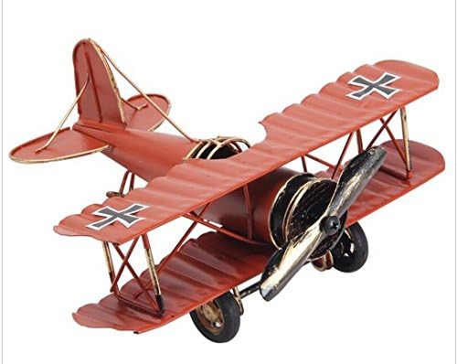 Amazon Batreetekヴィンテージ飛行機モデルレトロ 鍛造鉄の金属航空機の手工芸品ホームインテリアキッズ父のギフトコレクションオフィス家の装飾おもちゃ 赤 プラモデル 通販