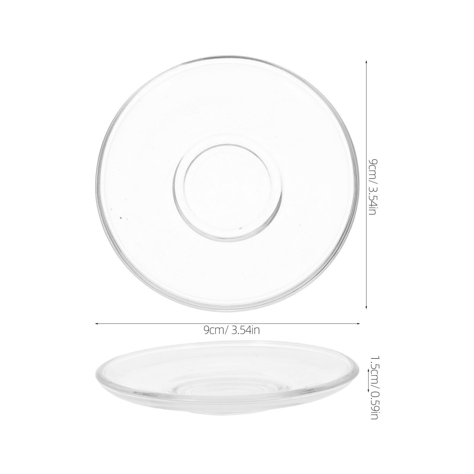 ABOOFAN Piattini Trasparenti in Vetro e Sottobicchieri 6 Pezzi 9X9 CM per Tazze da tè e Snack Adatti a Uso Domestico e Ristorazione Aspetto Creativo Riutilizzabile