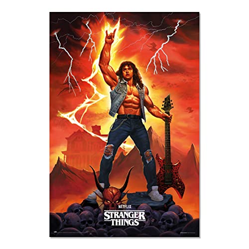 Grupo Erik Poster Stranger Things Eddie - Laminas decorativas 61x91,5cm a todo color | Posters para pared ideal decoración habitación