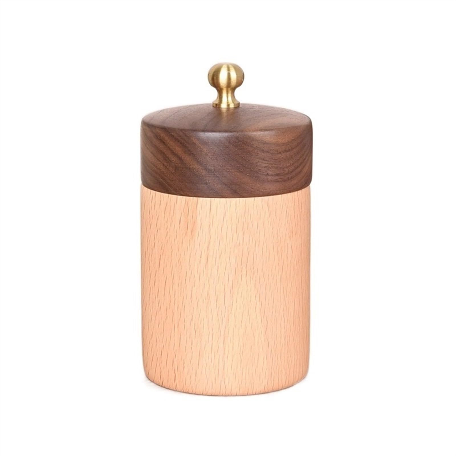 WDWDW Toothpicks Dispenser Toothpick Box Solid wood floss with cover storage creative cotton swab jar household wood Holder