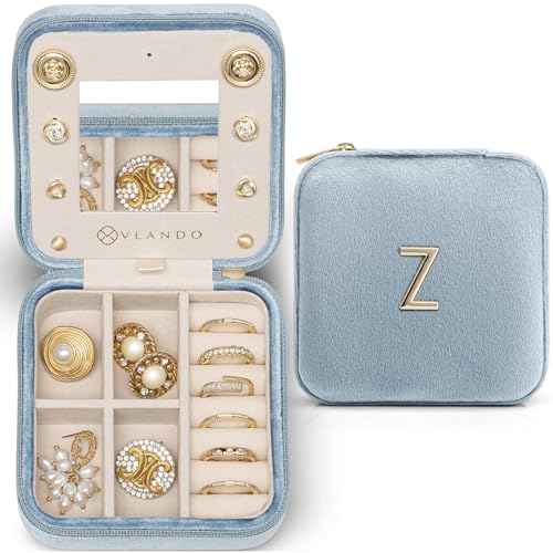 Vlando Teacher Appreciation Gifts for Women, Travel Jewelry Case for Women Teacher Gifts, Travel Gifts for Teacher, Travel Essentials Small Jewelry Bo