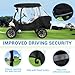 CartClan Golf Cart Enclosure Suitable for 4 Passenger Club Car DS Golf Carts, Club Car DS Golf Cart Heavy Duty Rain Cover with 4 Zipped Doors(Includes Storage Bag)