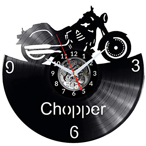 Horloge murale chopper motor vinyle pour remplacer une déco murale vide - 6