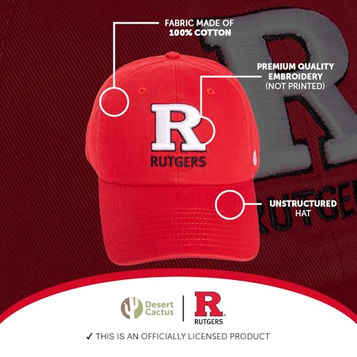 Gorra bordada ajustable de béisbol Scarlet Knights miniatura 4