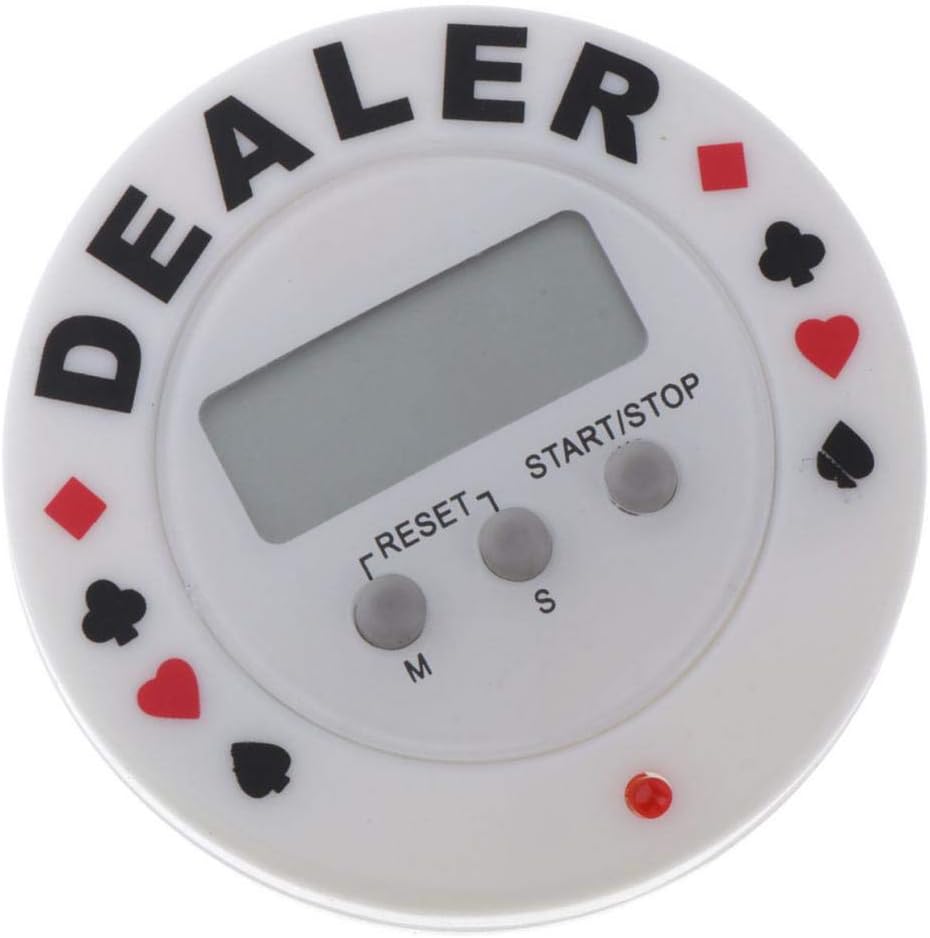 Digital LCD Programmable Electrical Timer Tournament Edition Dealer Poker Dealer Button Timer - Round Shape - - 
